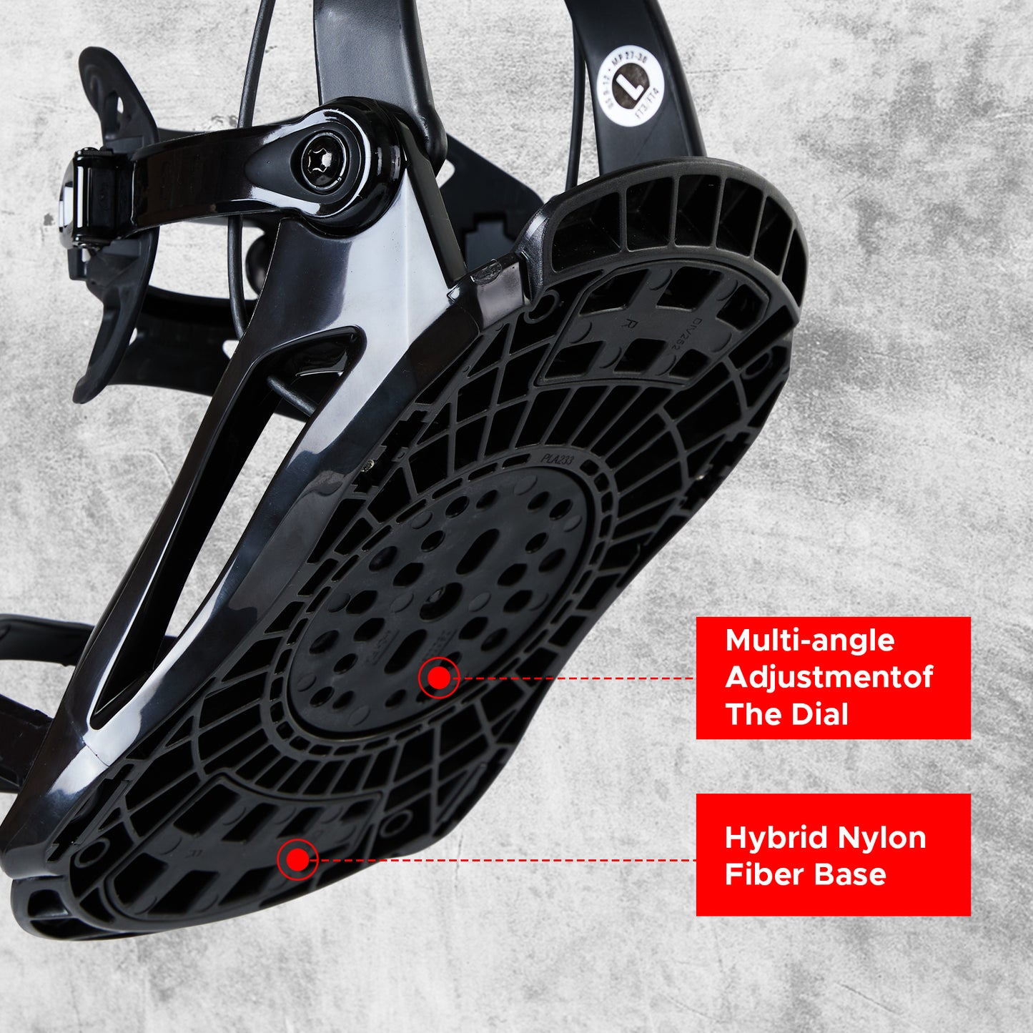 Xcman Snowboard Bindings-360 seco-Black