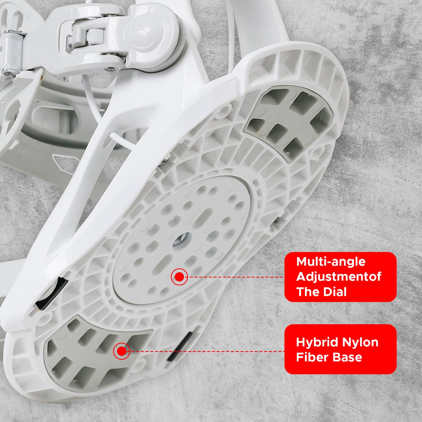 Xcman Snowboard Bindings-360 seco-White
