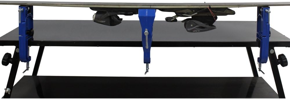 XCMAN All Metal Alpine Ski Vise For Ski Tuning and Waxing Adjustable Angle and Height Durable and Stable - Jaw opens up to 100mm