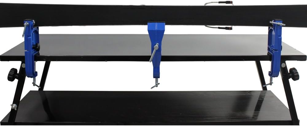XCMAN All Metal Alpine Ski Vise For Ski Tuning and Waxing Adjustable Angle and Height Durable and Stable - Jaw opens up to 100mm