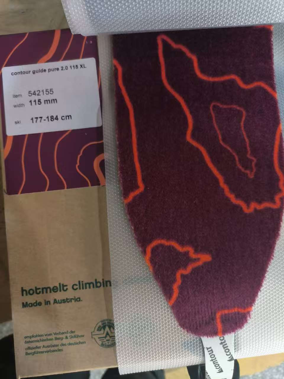 CONTOUR climbing skins guide PURE 100% race mohair - 115mm X 161 - 168cm