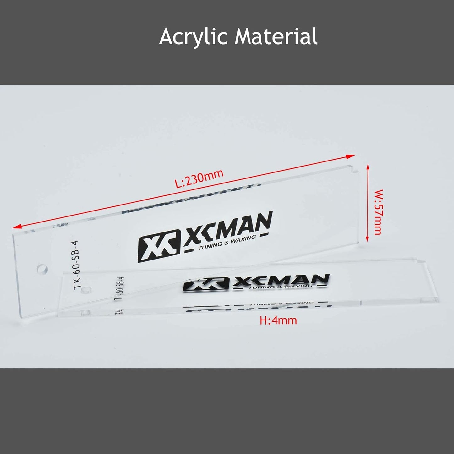 XCMAN Alpine Ski Freeride & Snowboard Base Wax Plastic Scraper 2pcs