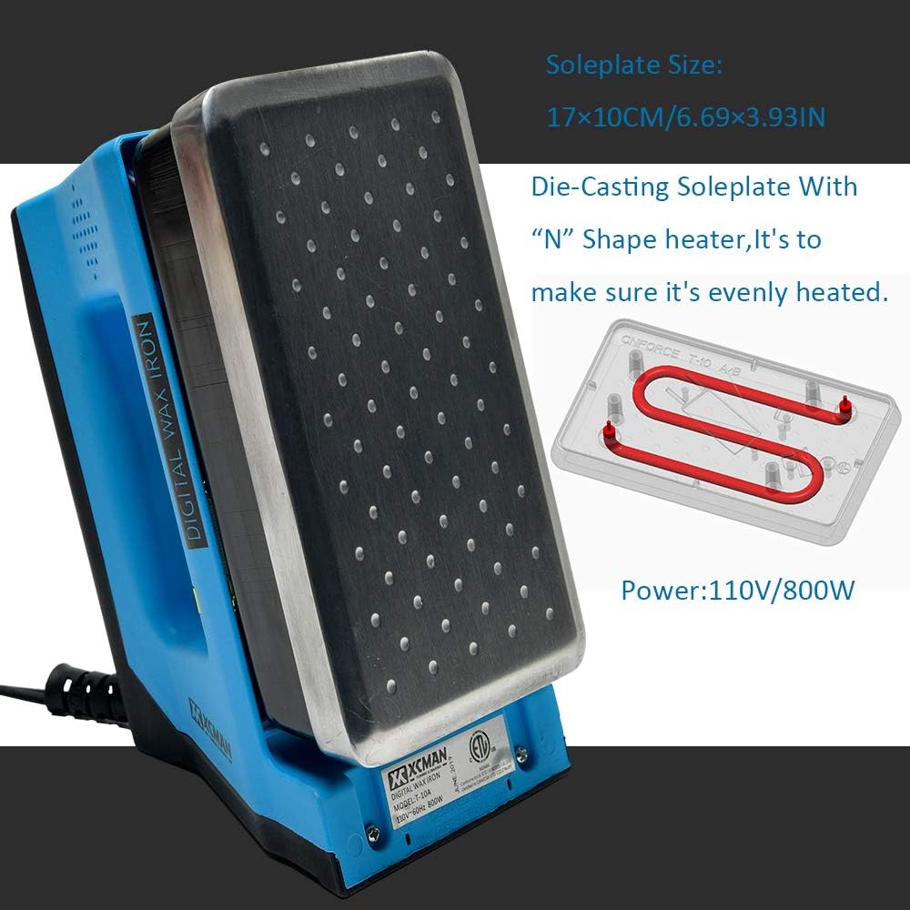 XCMAN Ski Snowboard Digital Waxing Iron 110V 800W Precise Controlling Temperature