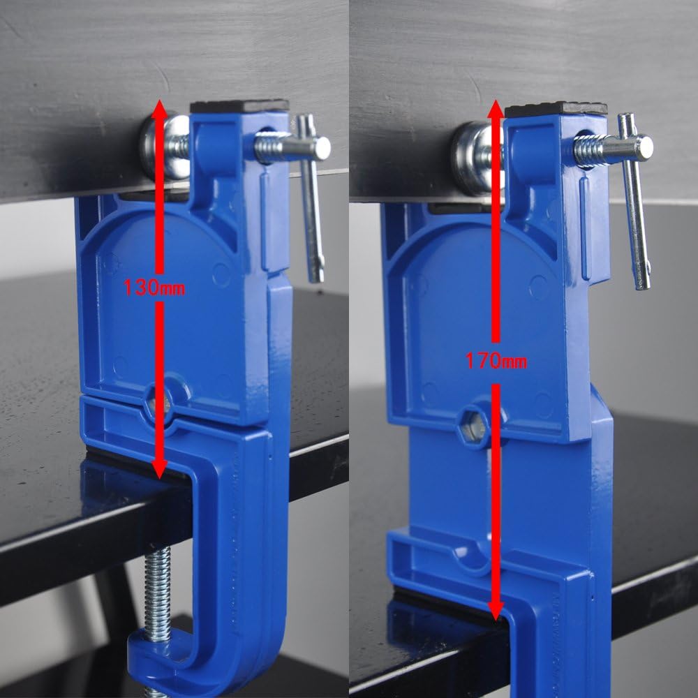 XCMAN All Metal Alpine Ski Vise For Ski Tuning and Waxing Adjustable Angle and Height Durable and Stable - Jaw opens up to 100mm