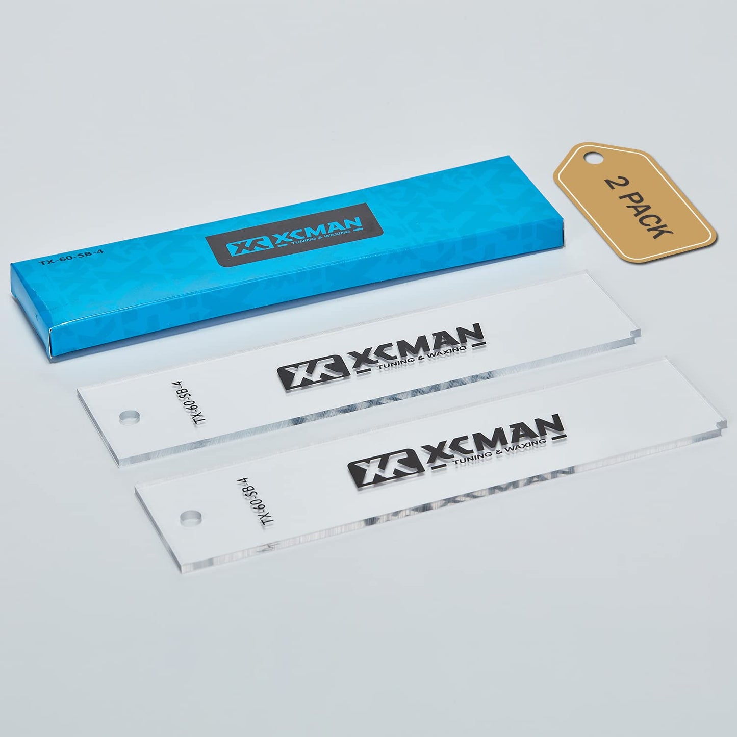 XCMAN Alpine Ski Freeride & Snowboard Base Wax Plastic Scraper 2pcs
