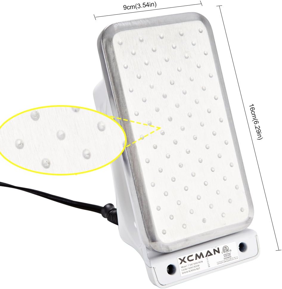 XCMAN Ski Snowboard Waxing Iron 120V 800W with Dimpled Base Plate and Good Thermosta High Temperature Control Accuracy