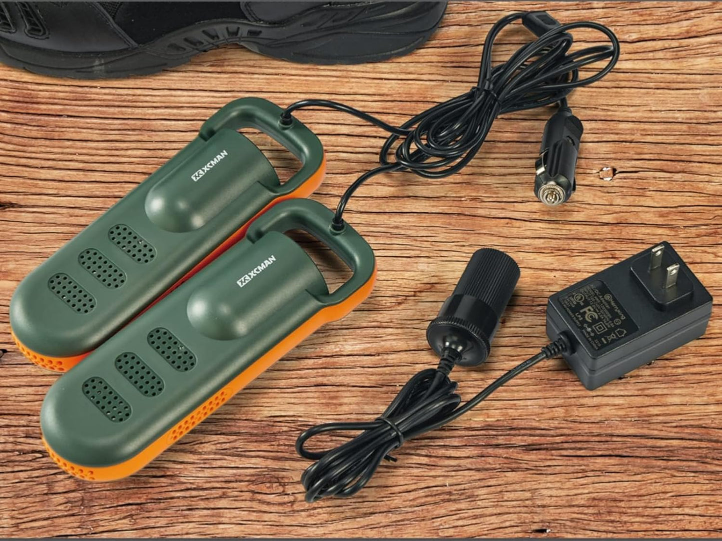 XCMAN Portable Shoe Dryers and Boot Dryer,Boot dryer for winter Boots, Work Boots, Rain Boots, Tennis Shoes, Ski Boot Liners,With integrated fan and heater-Ultra Silent | 12V DC/AC Converter| US Plug