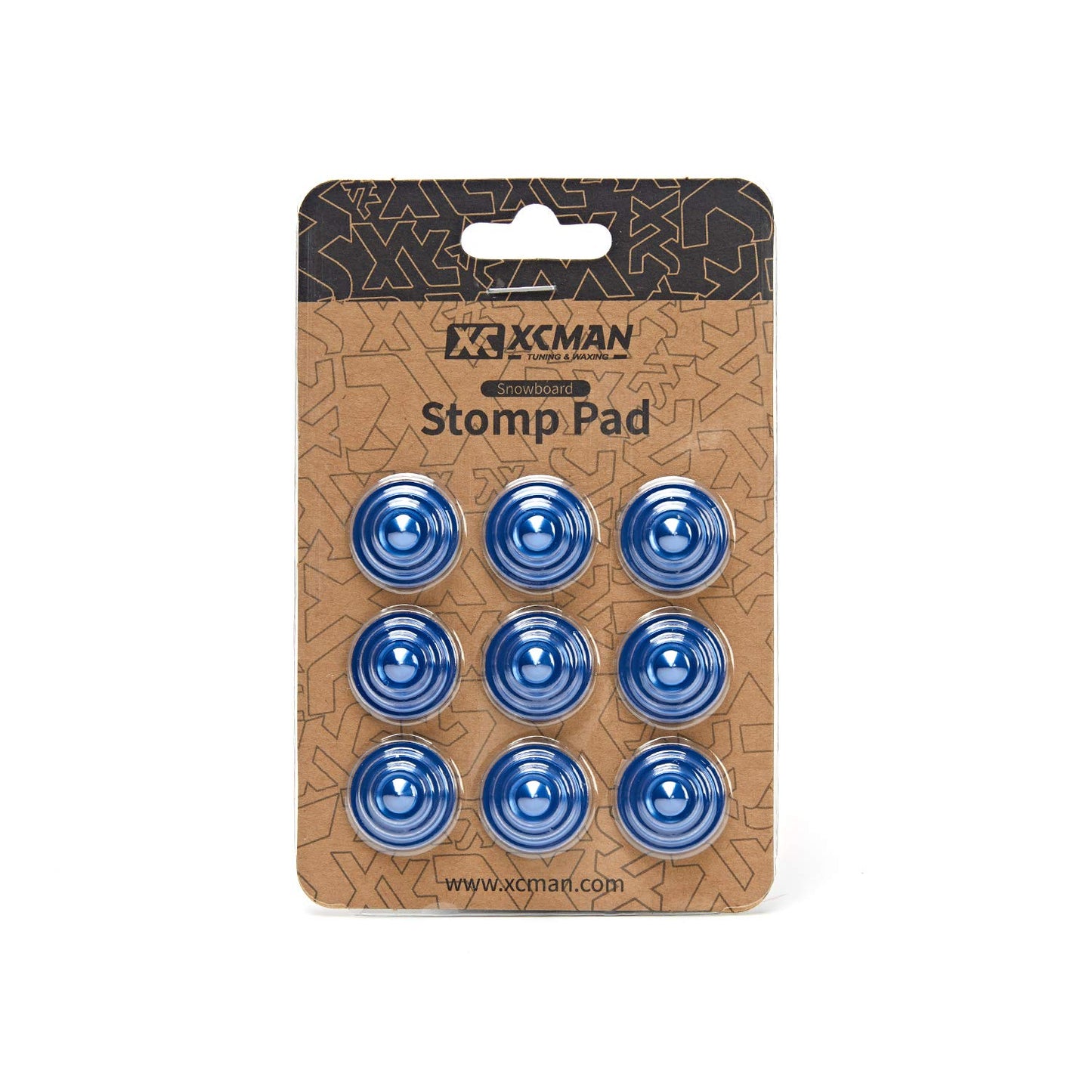 XCMAN 4 Layer-Cone Studs Dia 7.87 Inch Aluminum Snowboard Stomp Pad - 9pcs