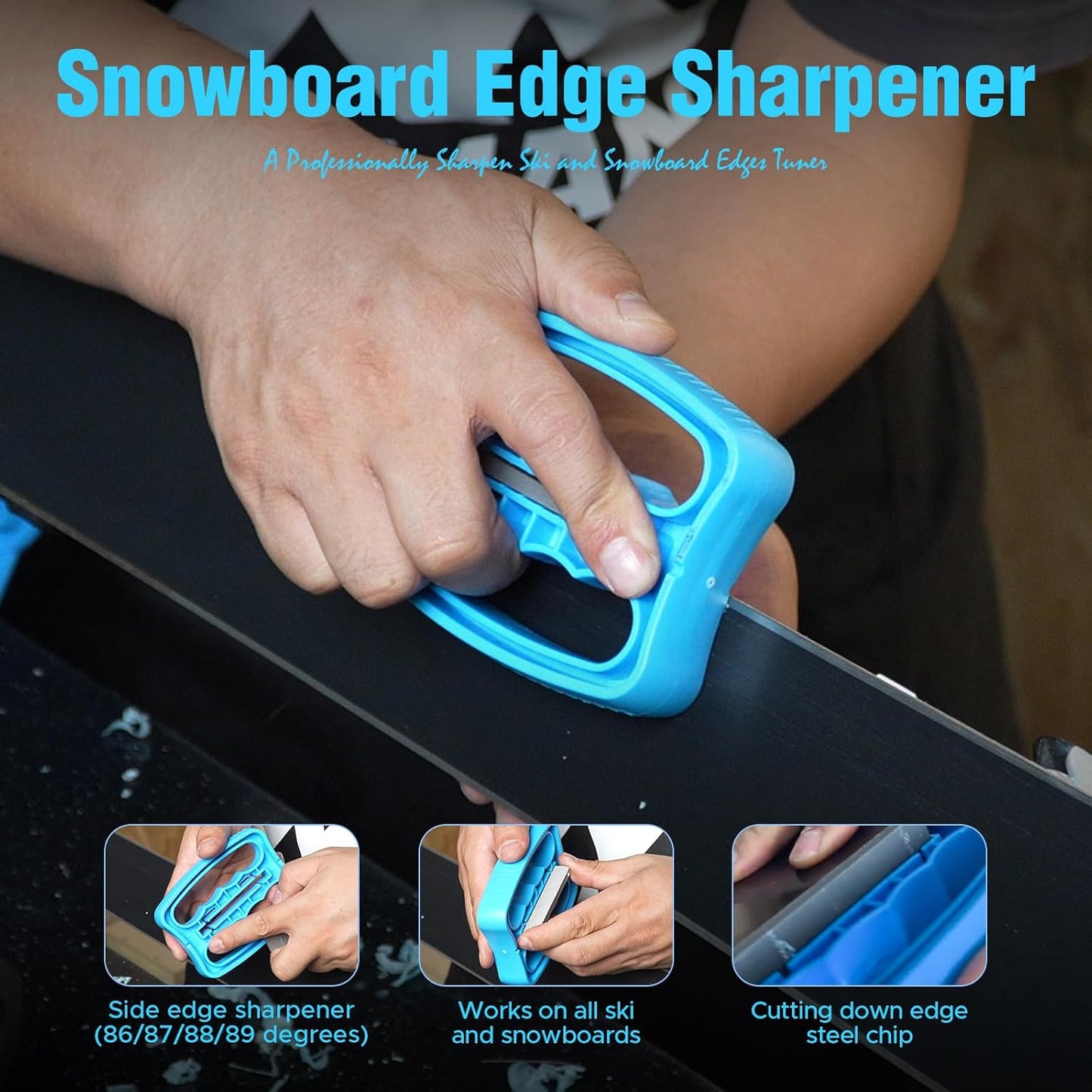 XCMAN Complete Ski Snowboard Tuning Waxing Combo Kit with Waxing Iron,Ski Wax,Side Edge Tuner,Ptex Base Repair,Gummy Stone,Diamond Stones for ski Snowboard EdgeTuning