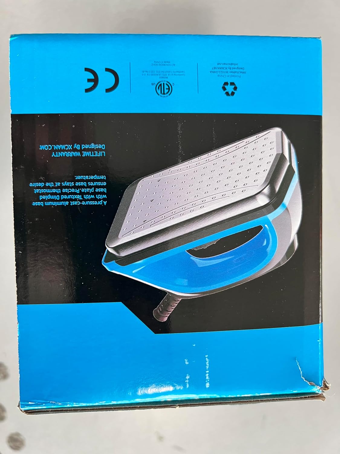 XCMAN Ski Snowboard Waxing Iron 120V 800W with Dimpled Base Plate and Good Thermosta High Temperature Control Accuracy