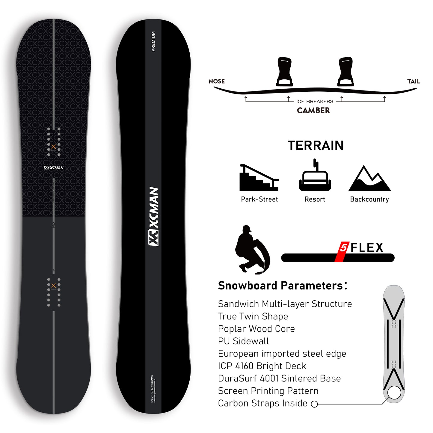 XCMAN All Mountain Snowboard Quantum Fissure