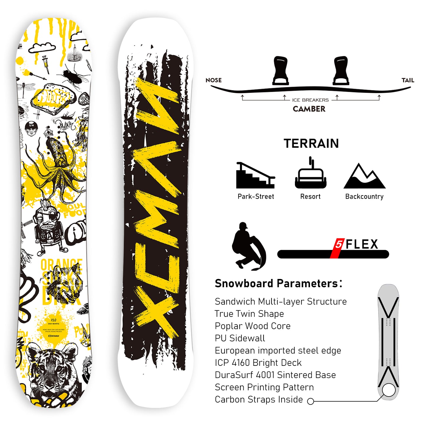 XCMAN All Mountain Snowboard Primordial Paradox