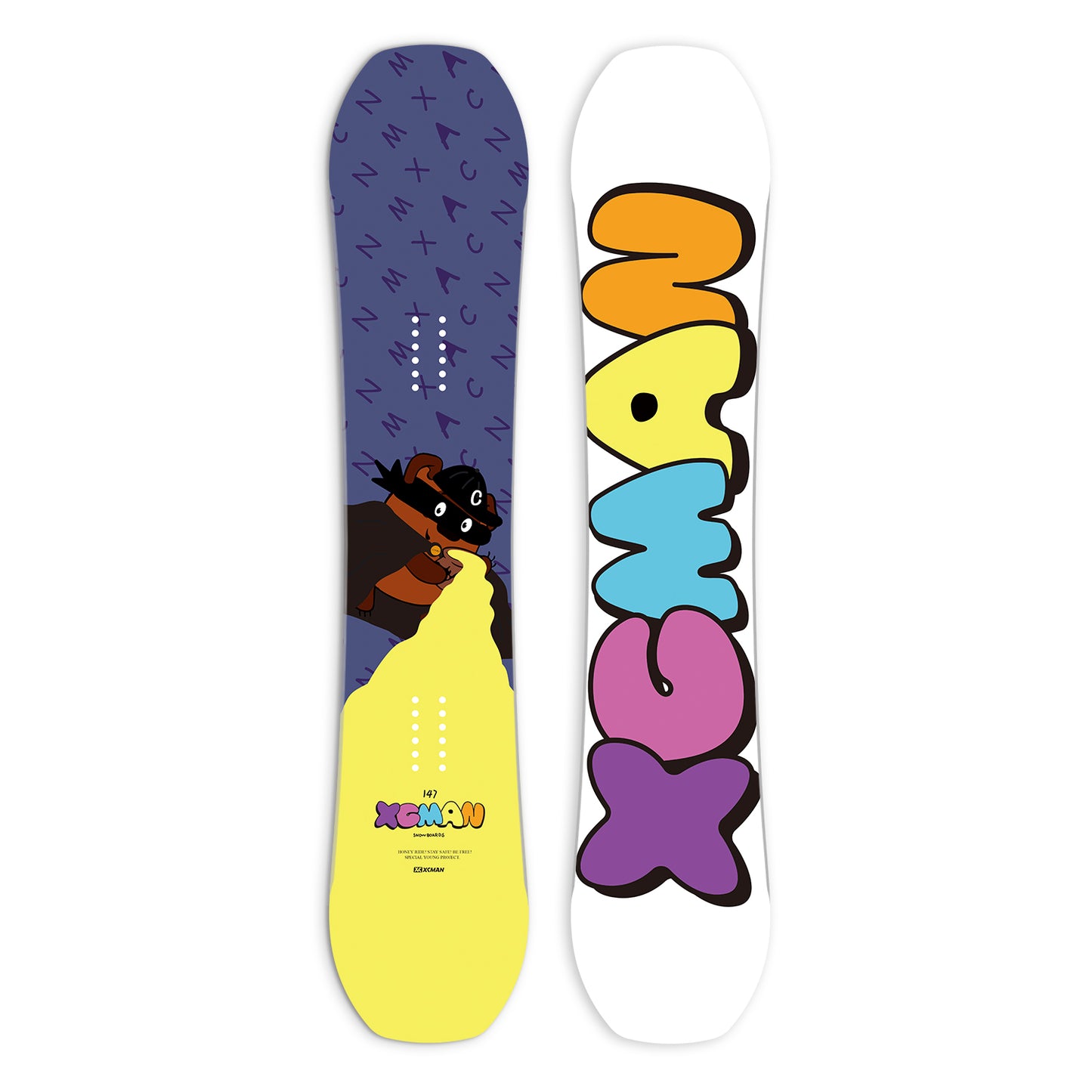 XCMAN All Mountain Snowboard Rainbow Cheese Chase