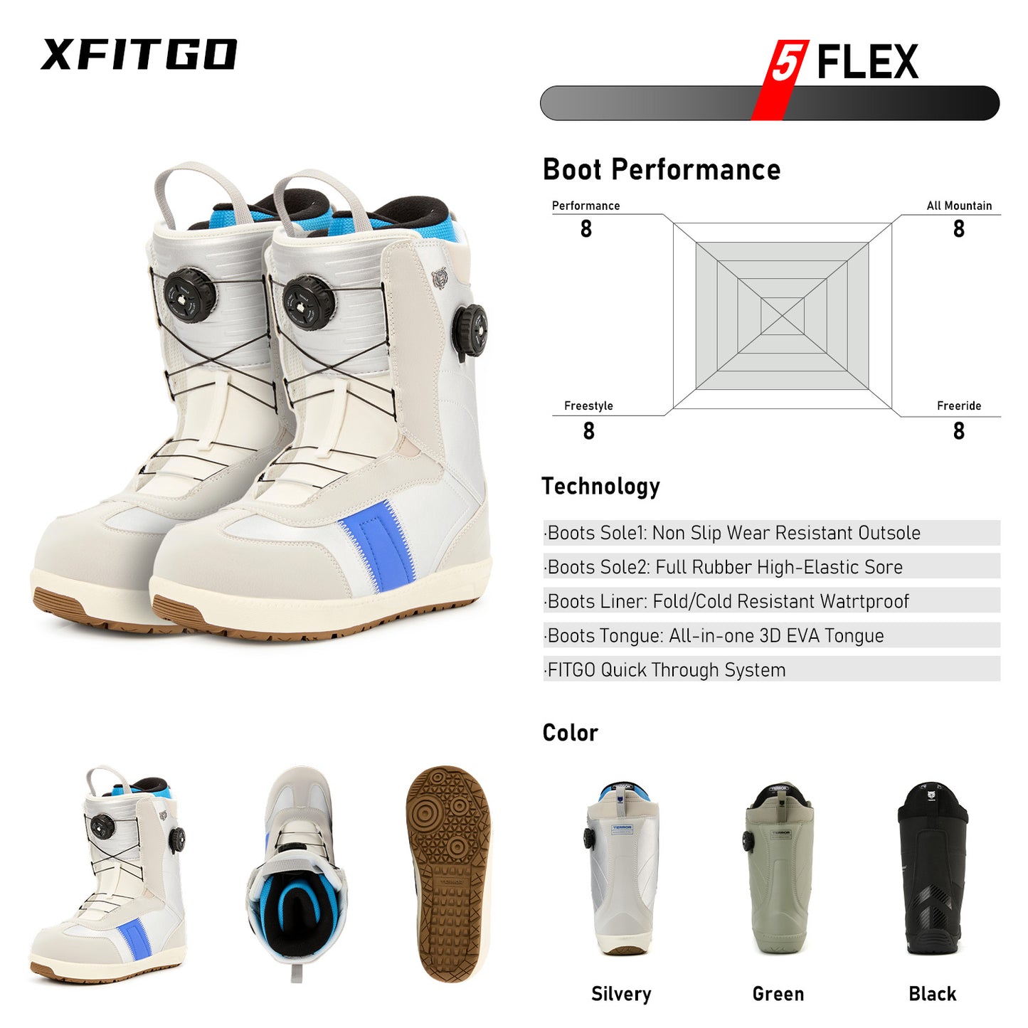 TERROR Snowboard Boots -DX Sliver