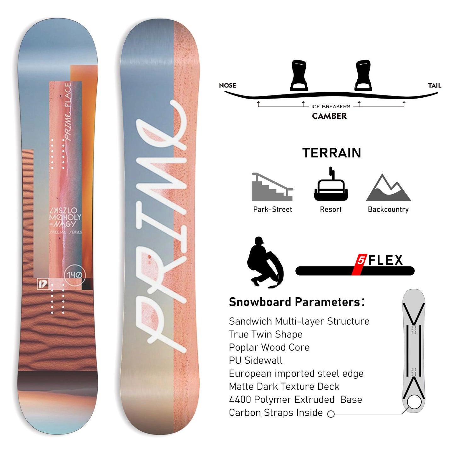 TERROR All Mountain Snowboard DESERT
