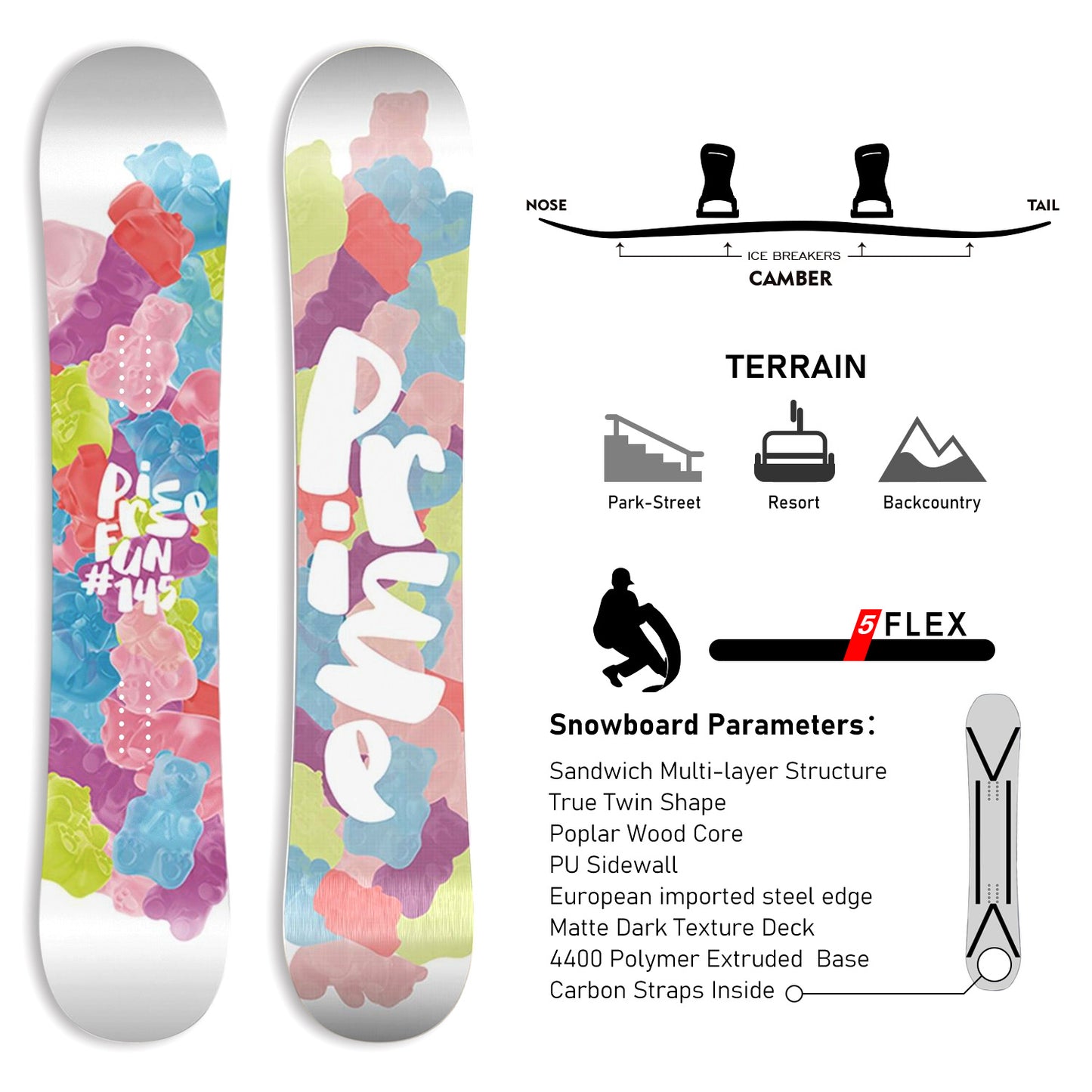 TERROR All Mountain Snowboard PLEASURE