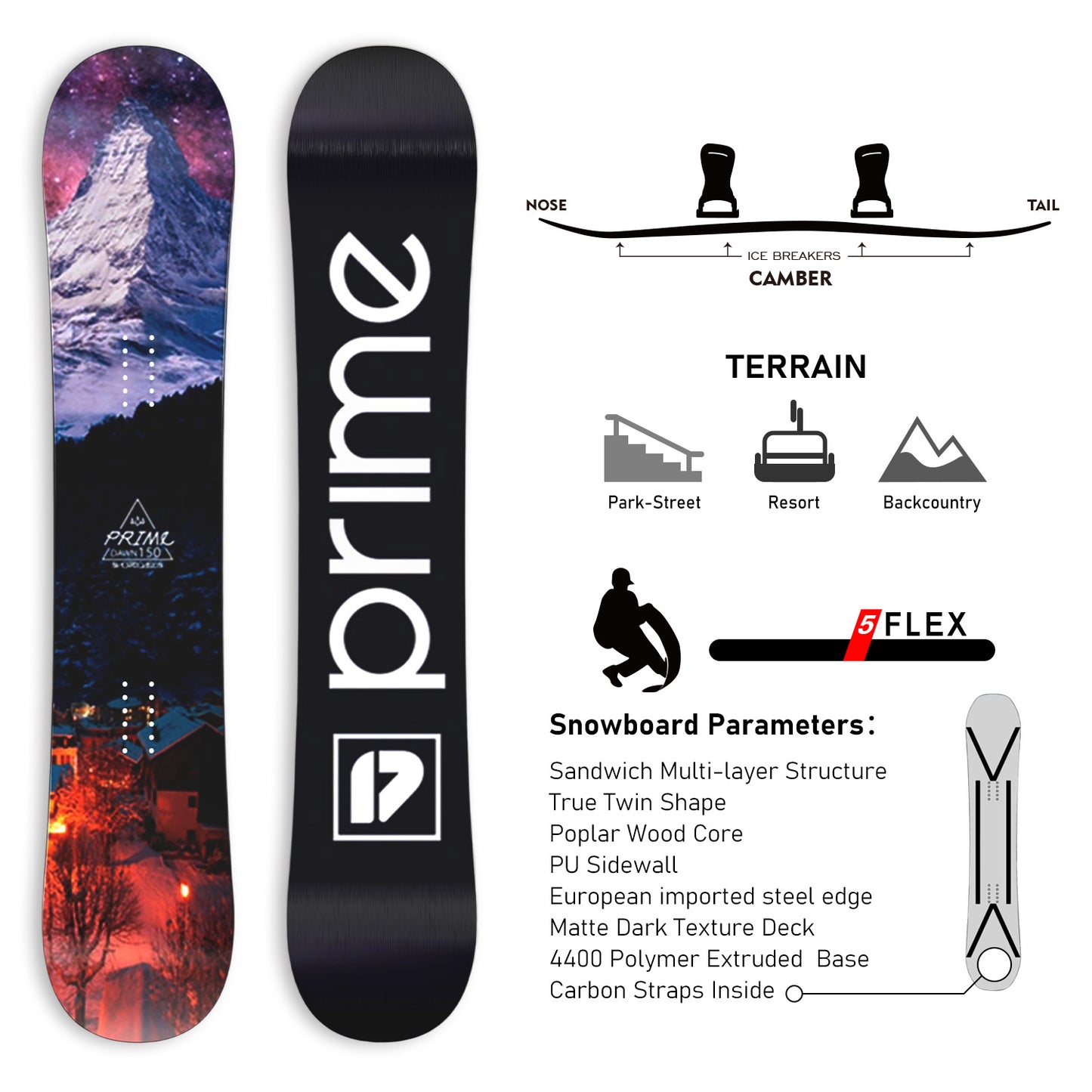 TERROR All Mountain Snowboard DAWN