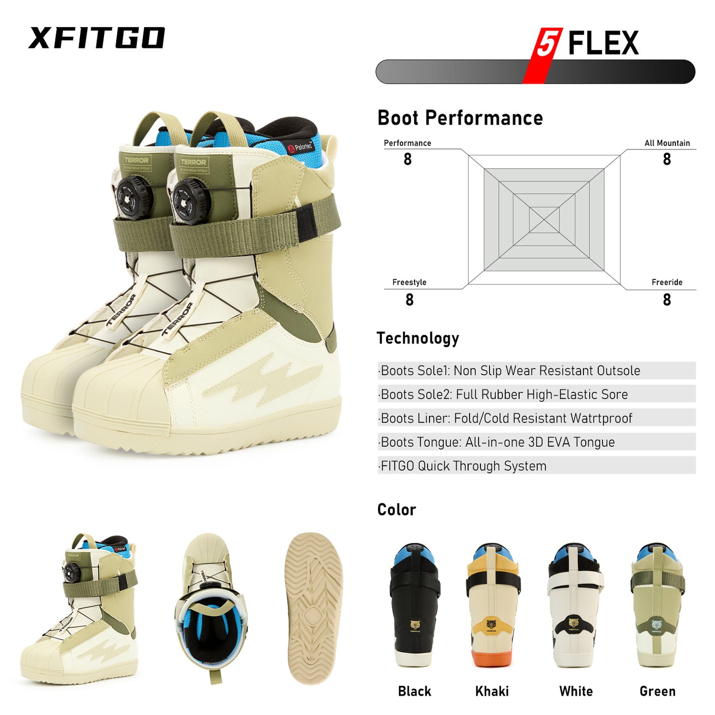 TERROR Snowboard Boots -SD-Green