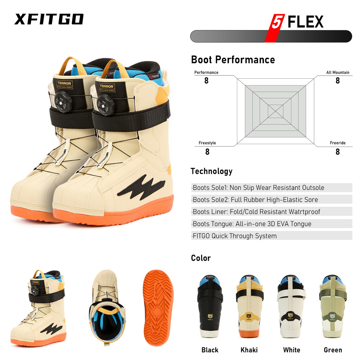 TERROR Snowboard Boots -SD-Kaki