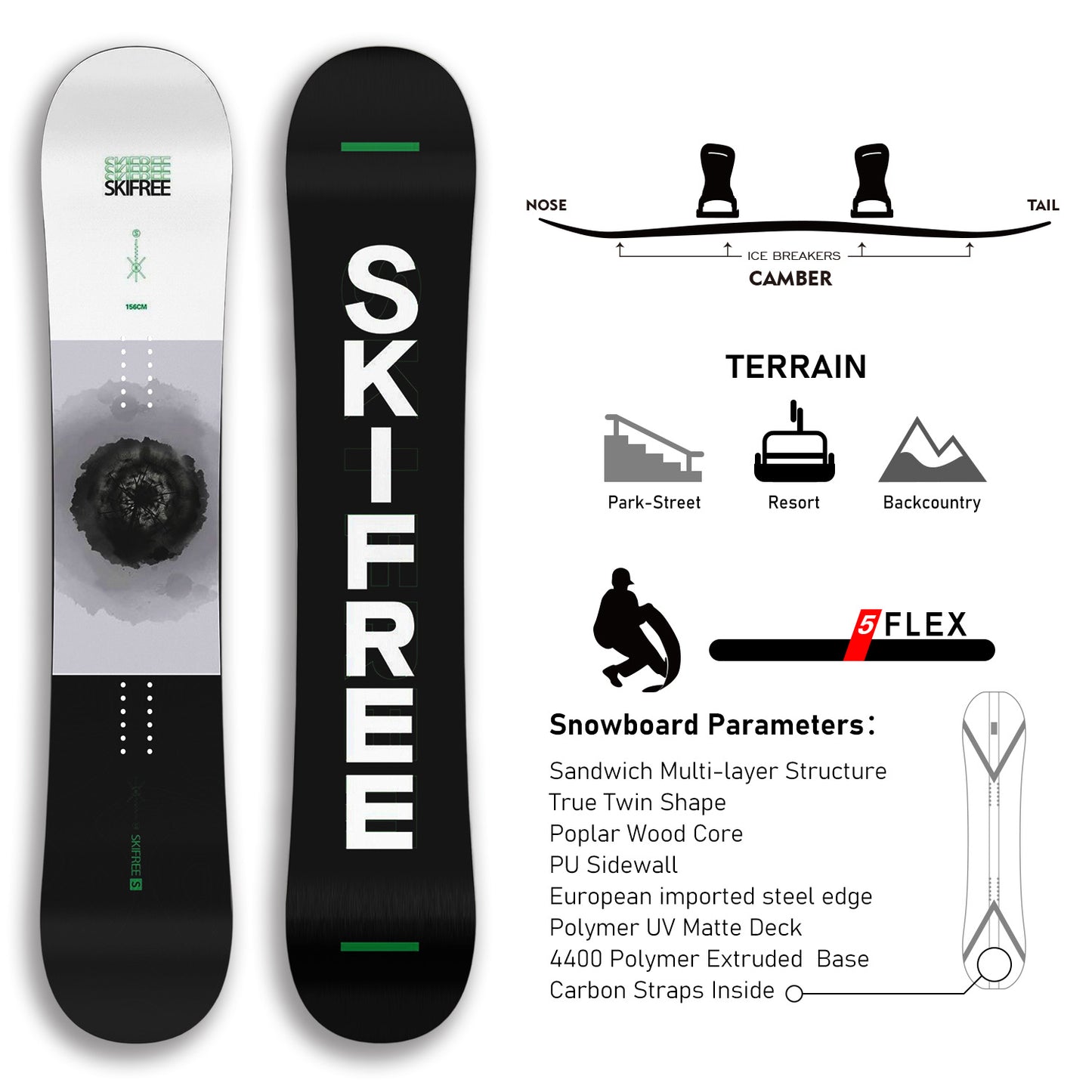 TERROR All Mountain Snowboard DANDELION