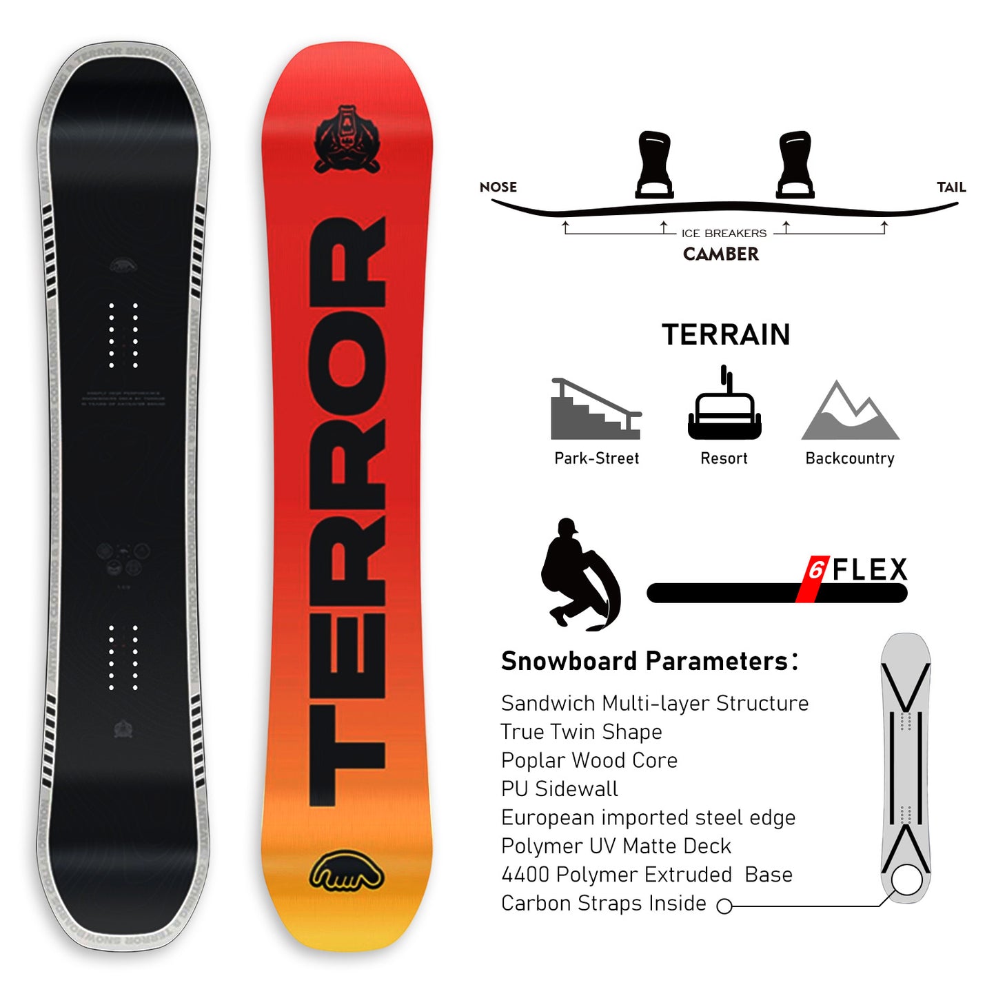 TERROR All Mountain Snowboard ANTEATER