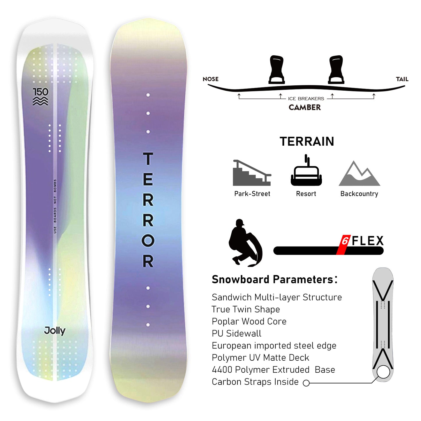 TERROR All Mountain Snowboard AURORA