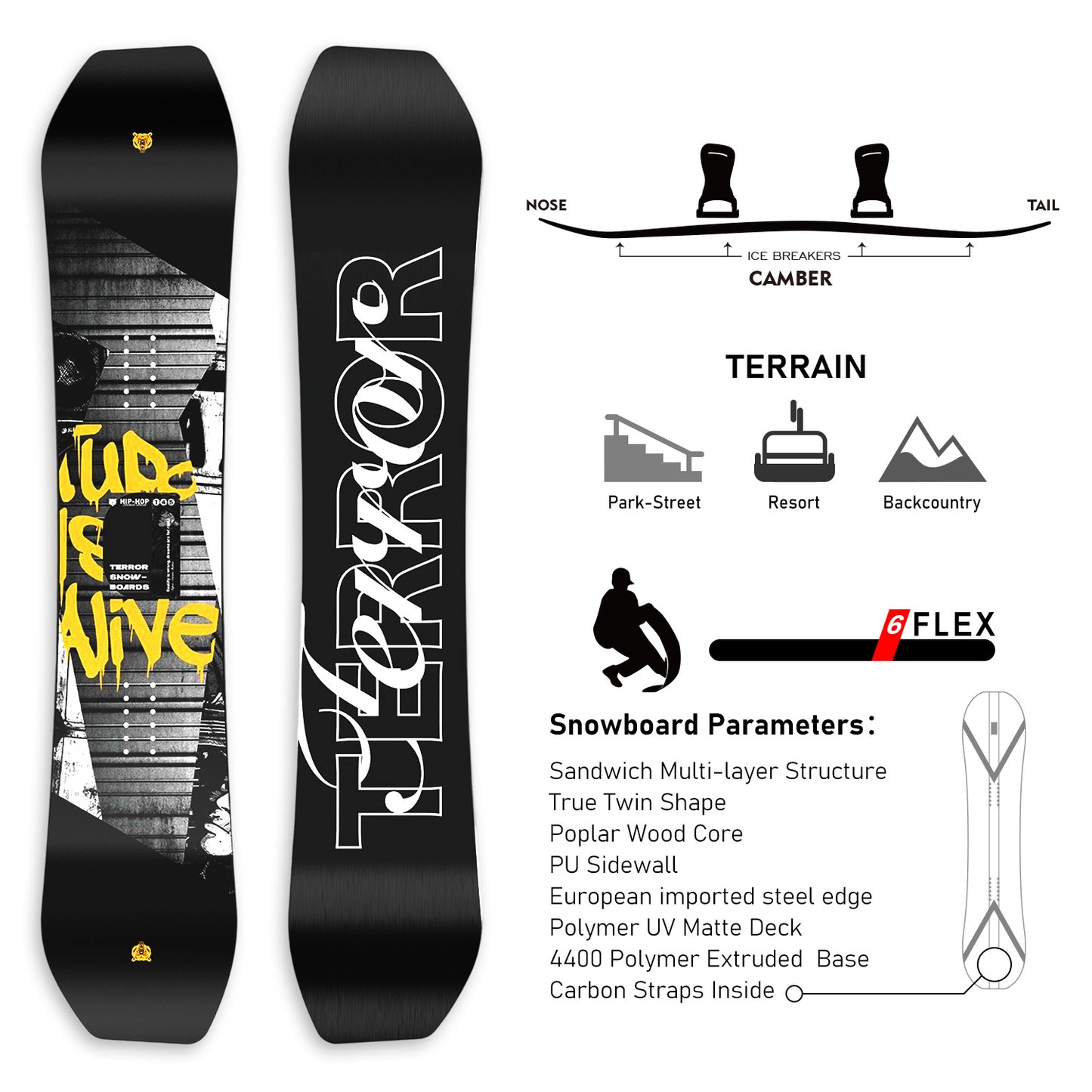 TERROR All Mountain Snowboard RESPECT