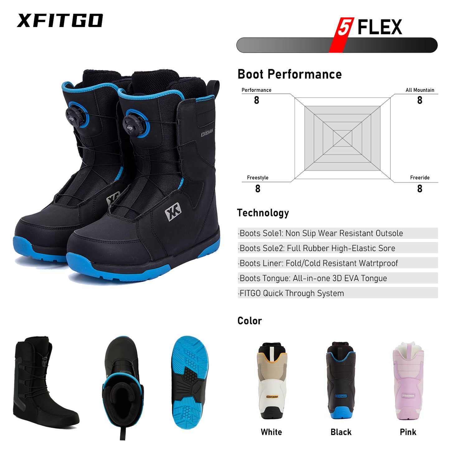 XCMAN Snowboard Packages Monsoon Inkblot-M2 2025