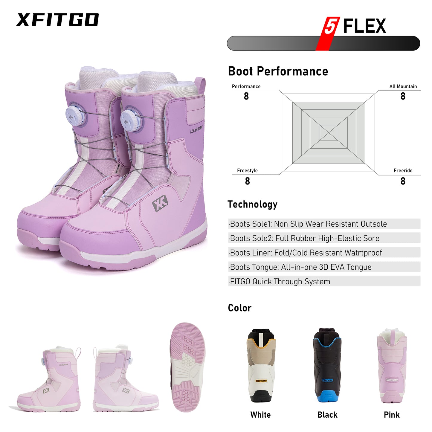XCMAN Snowboard Packages Ink Cosmos-360 seco 2025