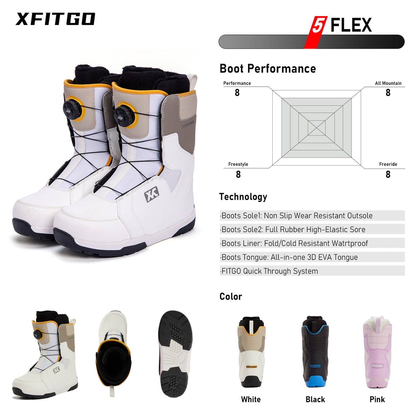 XCMAN Snowboard Packages ECHO-360 seco 2025