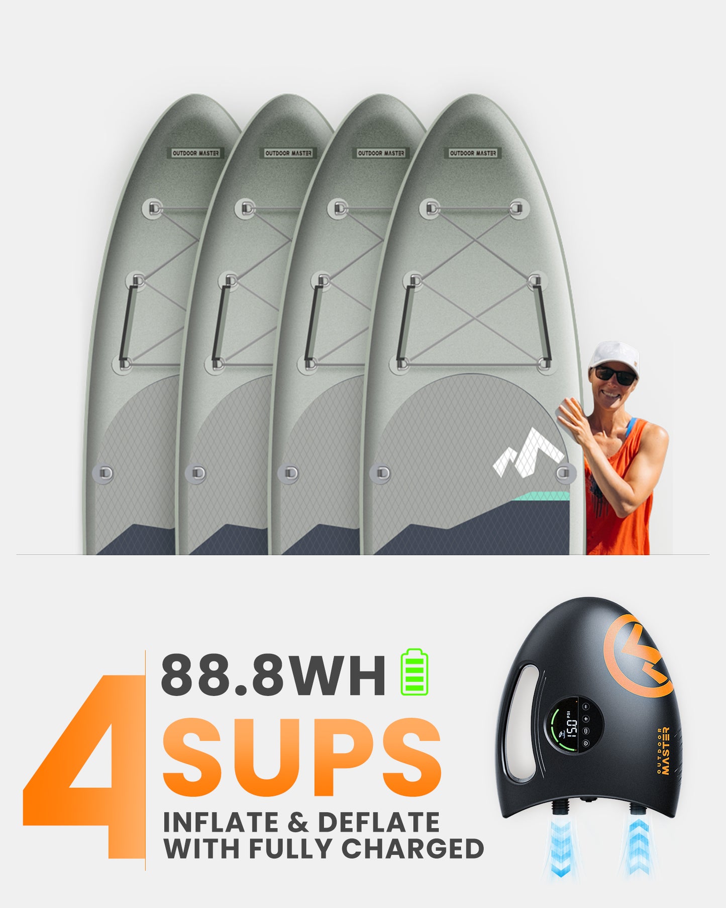Outdoor Master Shark 2S Rechargeable Electric Sup Pump