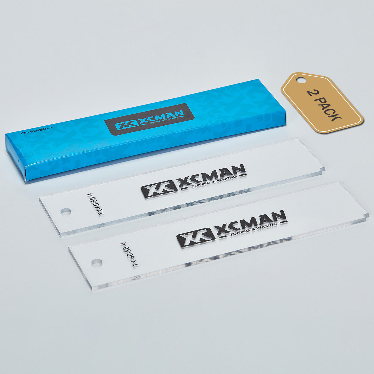 XCMAN Alpine Ski Freeride & Snowboard Base Wax Plastic Scraper 2pcs