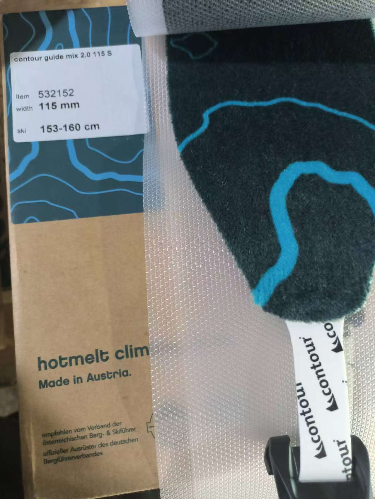 CONTOUR climbing skins guide MIX 2.0 - 65% mohair / 35% nylon - 115mm X 153-160cm
