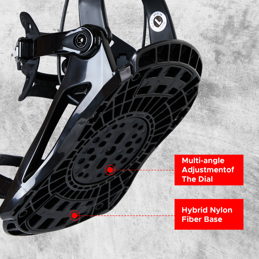 Xcman Snowboard Bindings-360 seco-Black