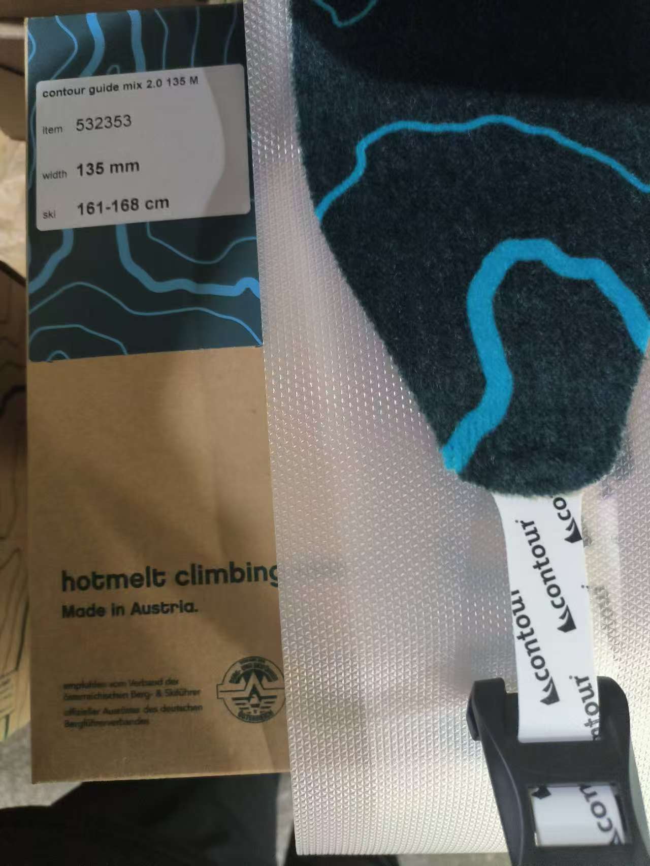 CONTOUR climbing skins guide MIX 2.0 - 65% mohair / 35% nylon - 135mm X 161-168cm