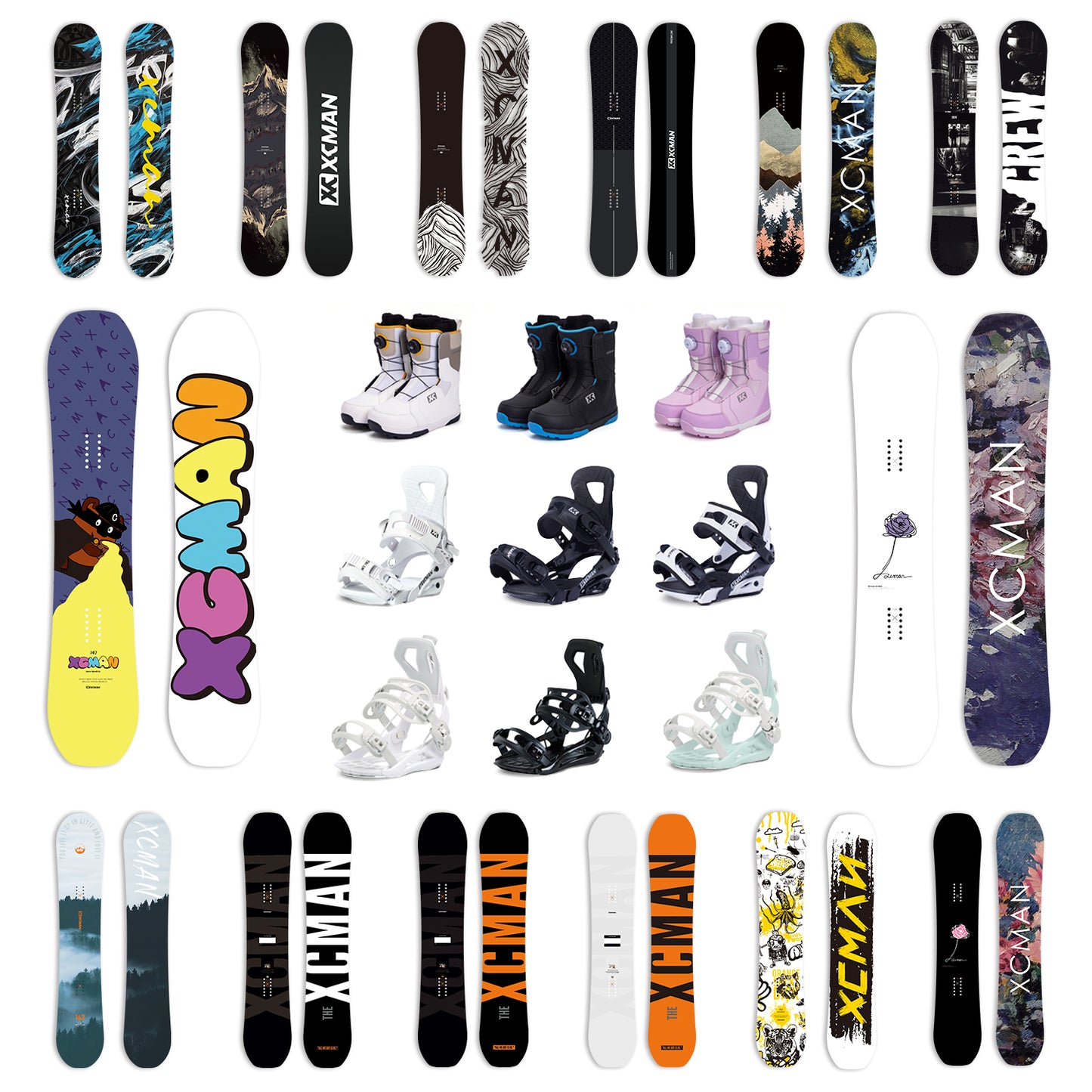 XCMAN Snowboard Packages Monochrome Cosmos-M2 2025