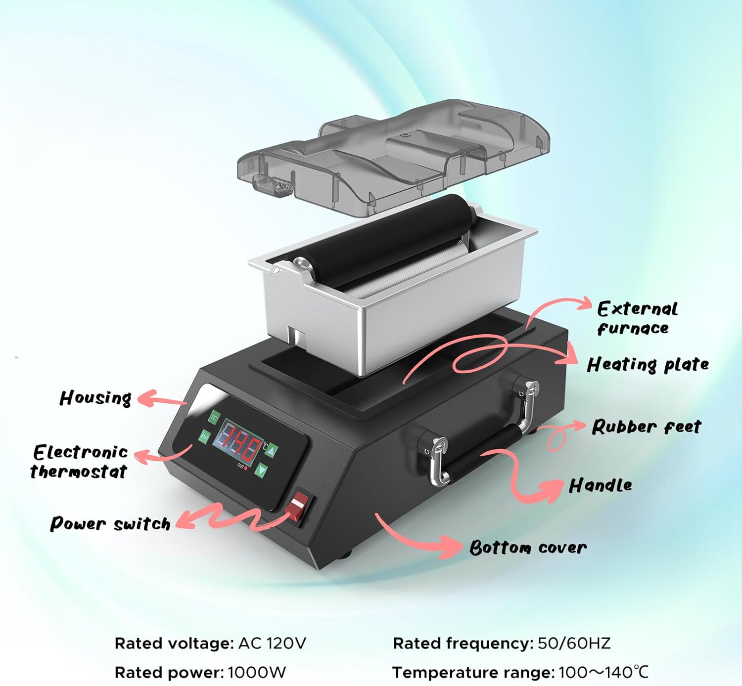 XCMAN Ski Snowboard Waxing Machine Detachable