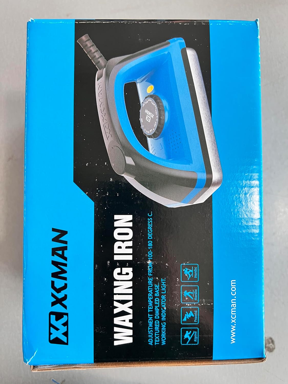 XCMAN Ski Snowboard Waxing Iron 120V 800W with Dimpled Base Plate and Good Thermosta High Temperature Control Accuracy