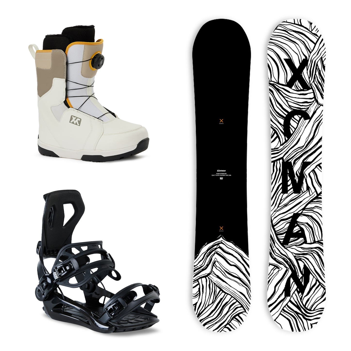 XCMAN Snowboard Packages Monsoon Inkblot-360 seco 2025