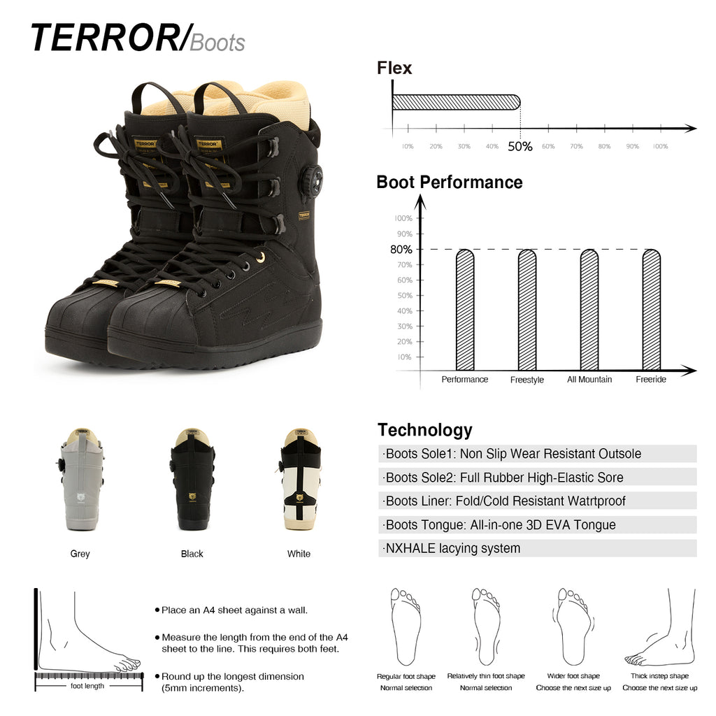 TERROR Snowboard Boots - FG Black