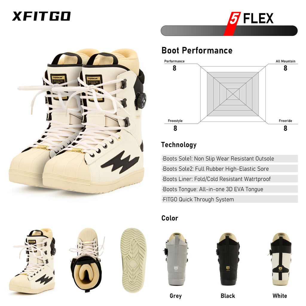 TERROR Snowboard Boots - FG White