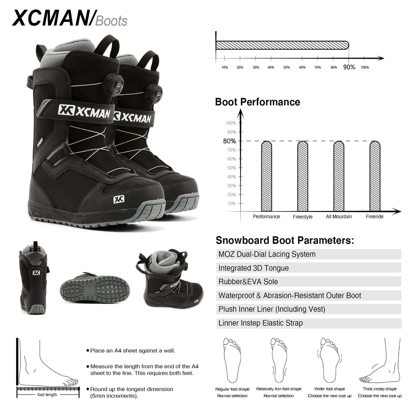 Xcman Snowboard Bindings - NOX-Ⅱ
