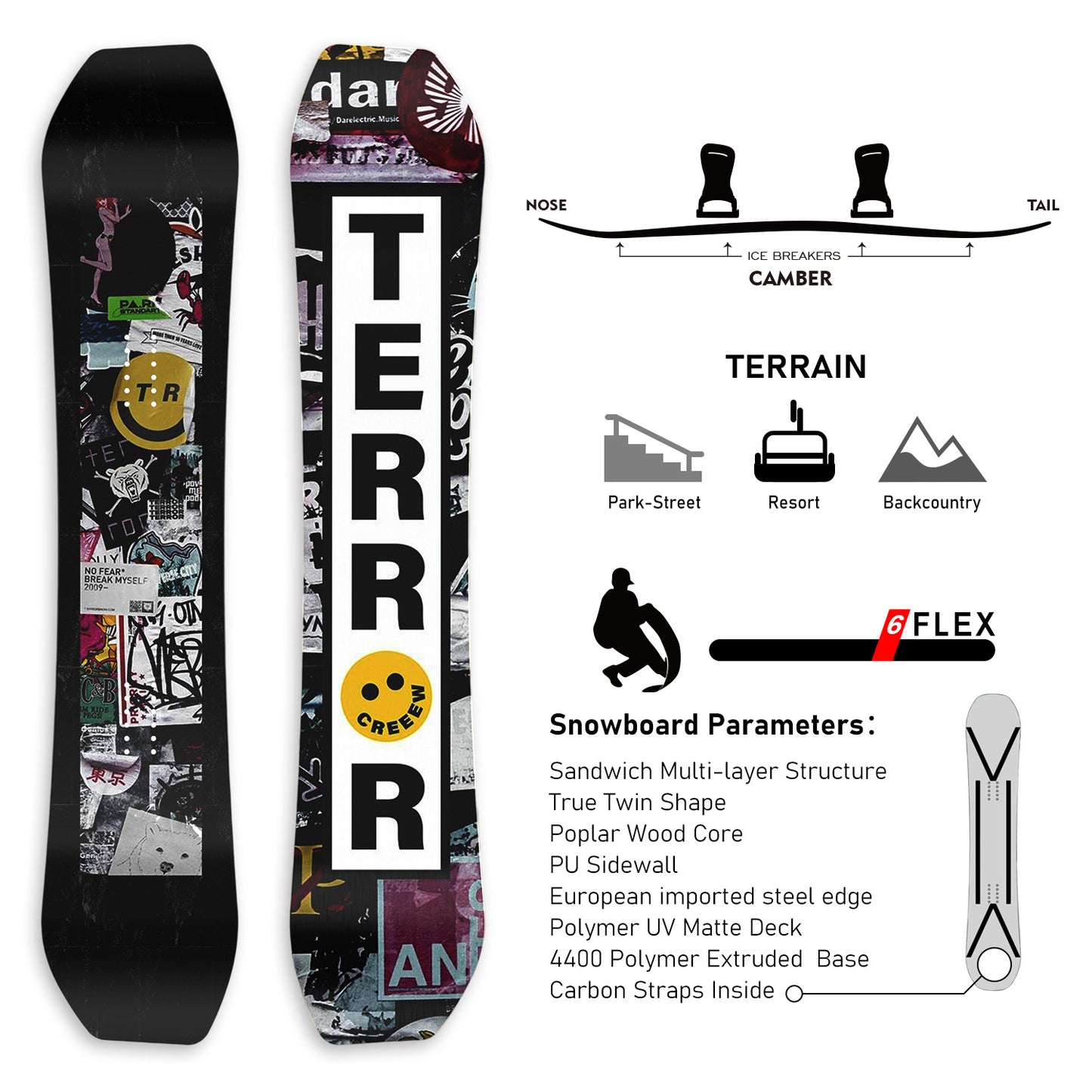TERROR All Mountain Snowboard ‌FAREWELL