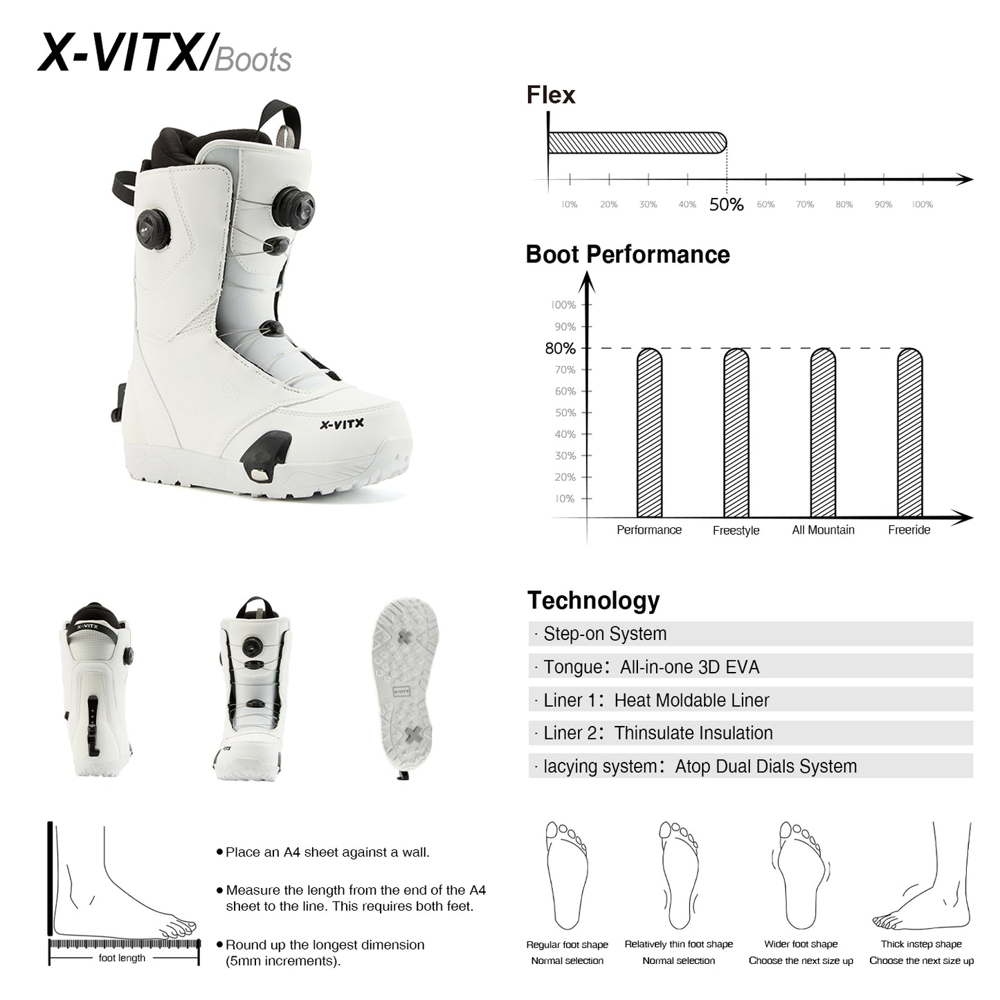 Ensemble/Package Fixations et Bottes de Snowboard X-VITX