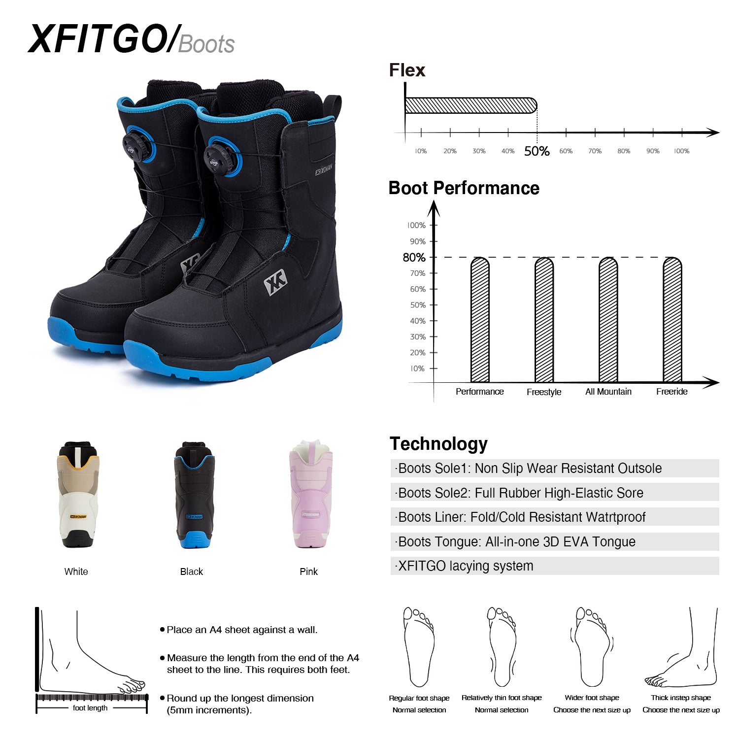 snowboard boot performance technology middle flex snowboard boots xcmansport