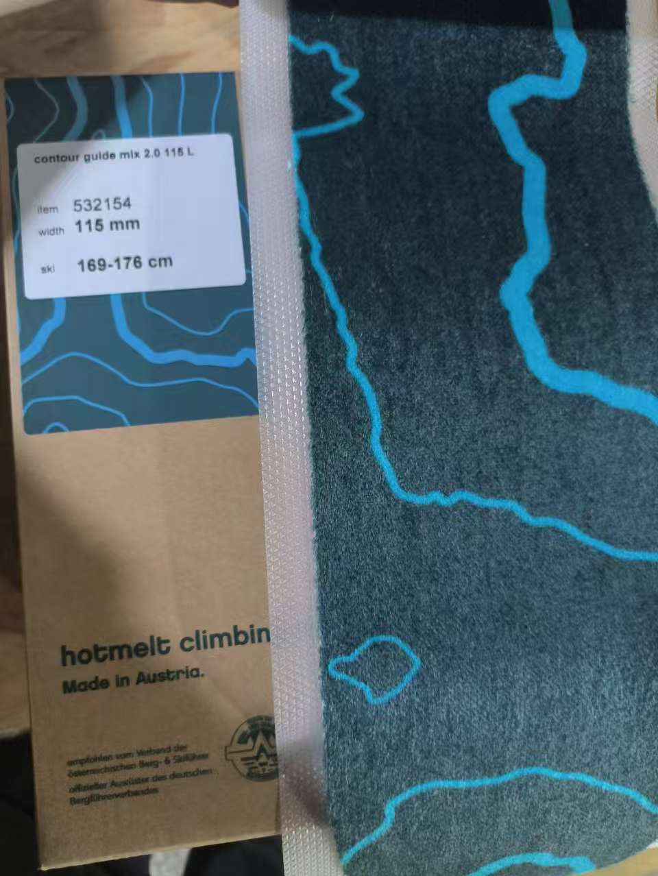CONTOUR climbing skins guide MIX 2.0 - 65% mohair / 35% nylon - 115mm X 153-160cm