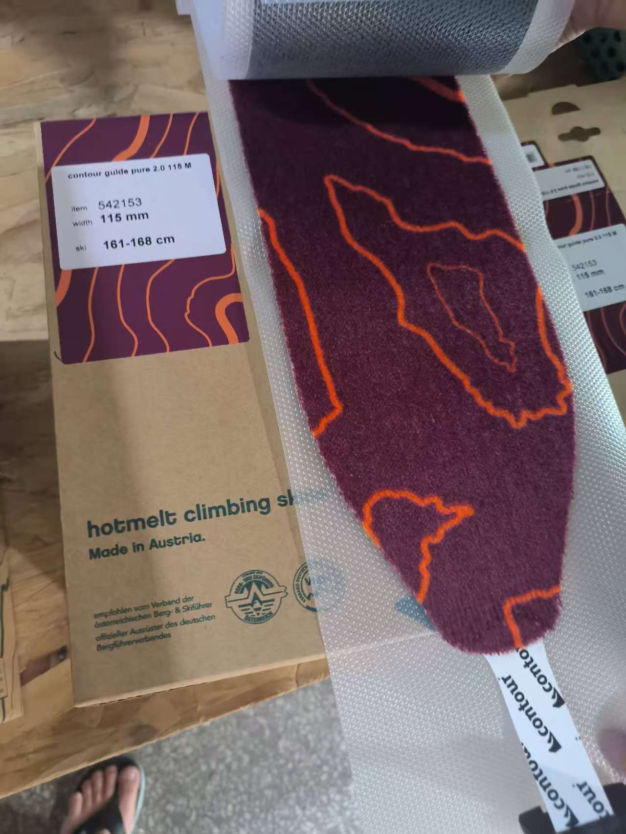 CONTOUR climbing skins guide PURE 100% race mohair - 115mm X 161 - 168cm