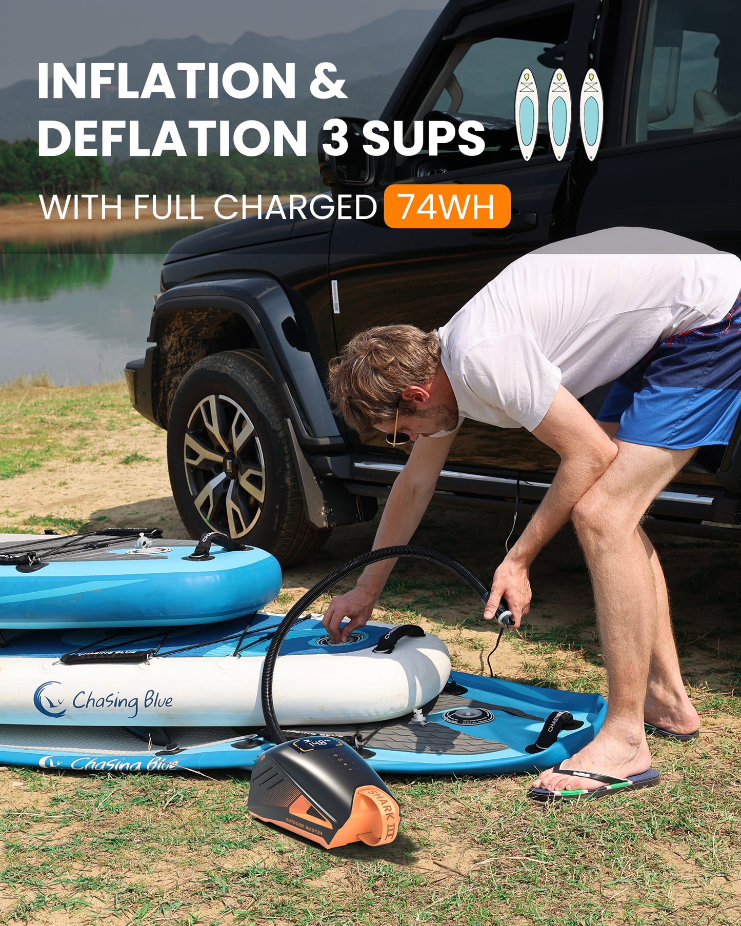 Outdoor Master Shark 3 Rechargeable Electric Sup Pump