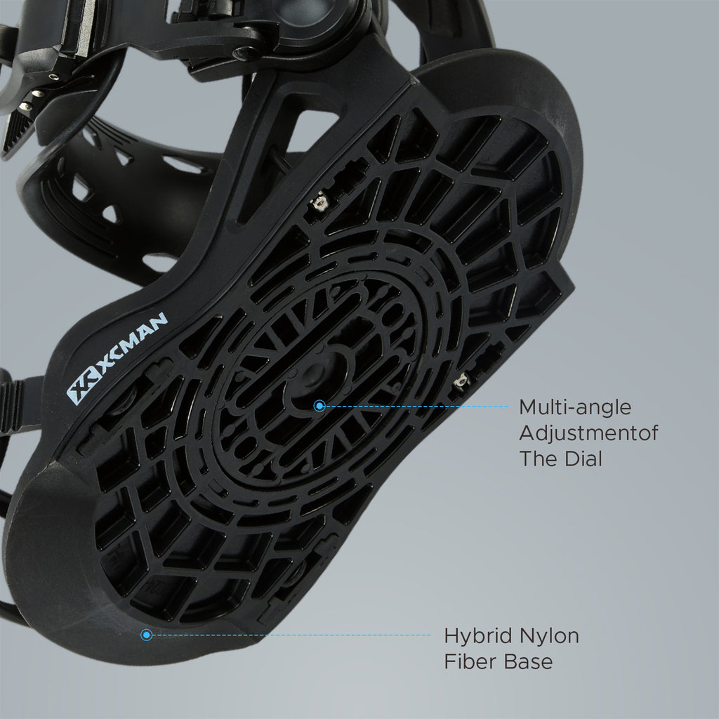 XCMAN 360 Seco Pro All-Mountain Snowboard Bindings, Black