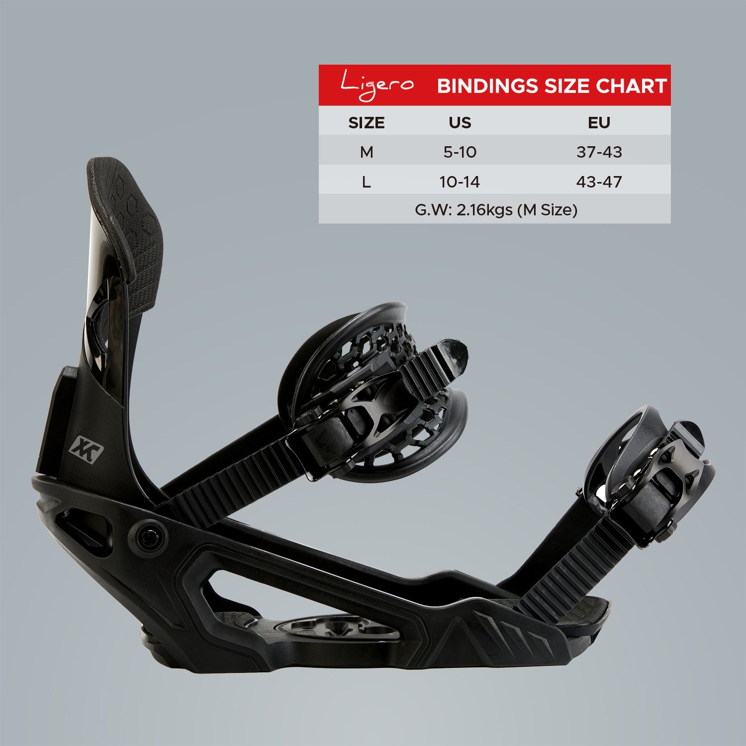 Side view of the XCMAN Ligero bindings